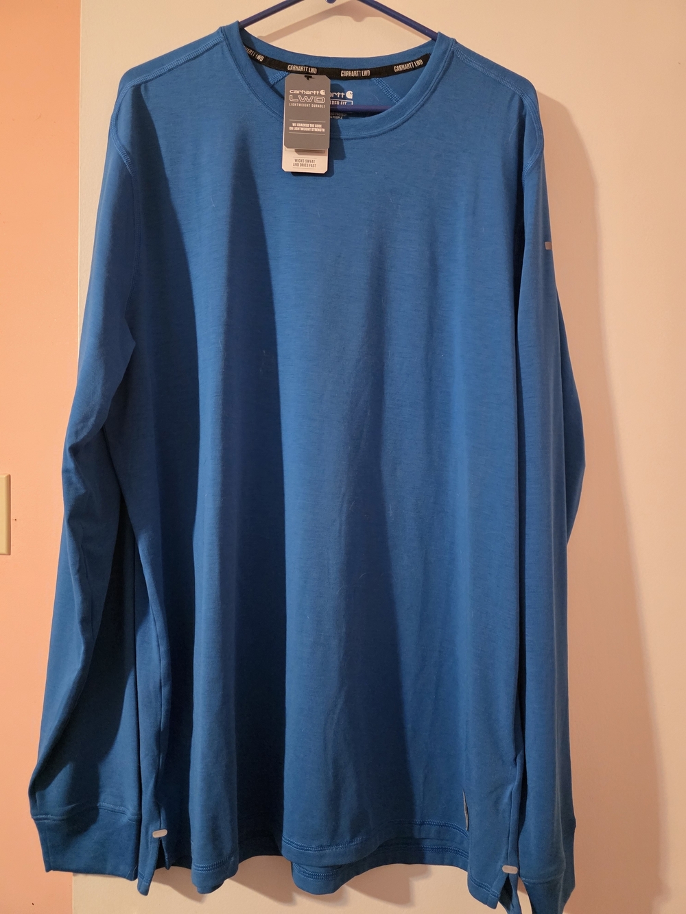 Carhartt Men’s Long-Sleeve Crew Neck Shirt - 1 BLUE 1 GRAY